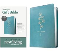 Book Cover for Premium Gift Bible NLT, Filament Enabled (LeatherLike, Teal Cross, Red Letter) by Tyndale
