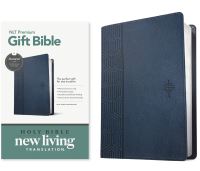 Book Cover for Premium Gift Bible NLT, Filament Enabled (LeatherLike, Blue Cross, Red Letter) by Tyndale