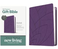Book Cover for Premium Gift Bible NLT, Filament Enabled (LeatherLike, Purple Petals, Red Letter) by Tyndale