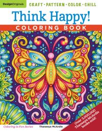 Book Cover for Think Happy! Coloring Book by Thaneeya McArdle