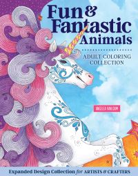 Book Cover for Hello Angel Fun & Fantastic Animals Adult Coloring Collection by Angelea Van Dam