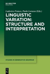 Book Cover for Linguistic Variation by Ludovico Franco, Paolo Lorusso
