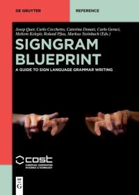 Book Cover for SignGram Blueprint by Josep Quer, Carlo Cecchetto, Caterina Donati, Carlo Geraci, Meltem Kelepir, Roland Pfau, Markus Steinbach