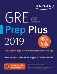 Book Cover for GRE Prep Plus 2019 by Kaplan Test Prep