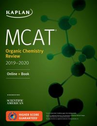 Book Cover for MCAT Organic Chemistry Review 2019-2020 by Kaplan Test Prep