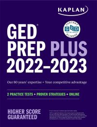 Book Cover for GED Test Prep Plus 2022-2023 by Kaplan Publishing