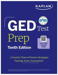 Book Cover for GED Test Prep, Tenth Edition (2026) by Kaplan Test Prep, Caren Van Slyke