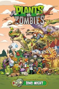 Book Cover for Plants Vs. Zombies. Dino-Might by Paul Tobin, Heather Breckel