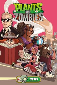 Book Cover for Plants Vs. Zombies. Zapped by Paul Tobin