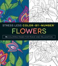 Book Cover for Stress Less Color-By-Number Flowers by Adams Media