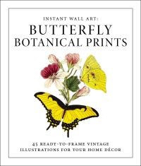 Book Cover for Instant Wall Art - Butterfly Botanical Prints by Adams Media
