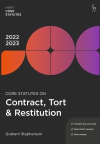 Book Cover for Core Statutes on Contract, Tort & Restitution 2022-23 by Graham Stephenson