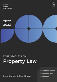 Book Cover for Core Statutes on Property Law 2022-23 by Peter Luther, Alan Moran