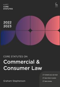 Book Cover for Core Statutes on Commercial & Consumer Law 2022-23 by Graham Stephenson