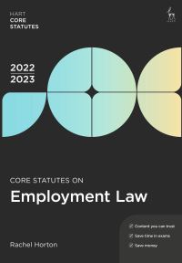 Book Cover for Core Statutes on Employment Law 2022-23 by Rachel Horton
