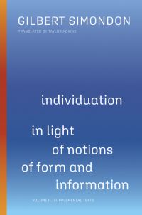 Book Cover for Individuation in Light of Notions of Form and Information by Gilbert Simondon