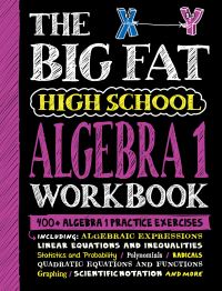 Book Cover for The Big Fat High School Algebra 1 Workbook by Workman Publishing