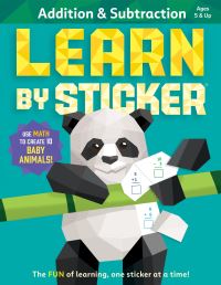 Book Cover for Learn by Sticker: Addition and Subtraction by Workman Publishing