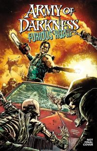 Book Cover for Army of Darkness. Furious Road by Nancy A Collins