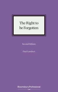 Book Cover for The Right to Be Forgotten by Paul Lambert