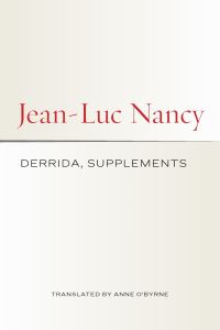 Book Cover for Derrida, Supplements by JeanLuc Nancy