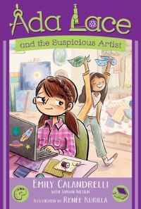 Book Cover for Ada Lace and the Suspicious Artist by Emily Calandrelli, Tamson Weston