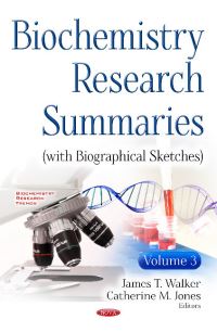 Book Cover for Biochemistry Research Summaries by James T. Walker, Catherine M. Jones