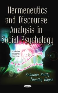 Book Cover for Hermeneutics and Discourse Analysis in Social Psychology by Salomon Rettig, Timothy Hayes