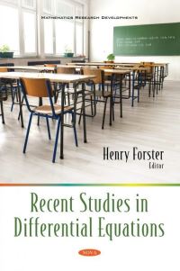 Book Cover for Recent Studies in Differential Equations by Henry Forster
