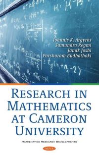 Book Cover for Research in Mathematics at Cameron University by Ioannis K Argyros, Samundra Regmi, Janak Joshi, Parshuram Budhathoki