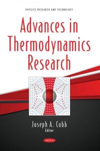 Book Cover for Advances in Thermodynamics Research by Joseph A Cobb