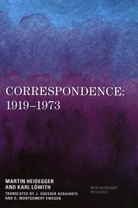 Book Cover for Correspondence by Martin Heidegger, Karl Löwith