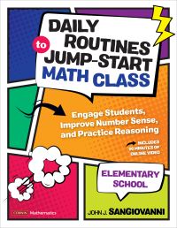 Book Cover for Daily Routines to Jump-Start Math Class, Elementary School by John SanGiovanni