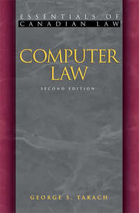 Book Cover for Computer Law, 2/E by George Takach