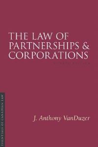 Book Cover for The Law of Partnerships and Corporations, 4/E by J Anthony VanDuzer