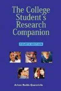 Book Cover for The College Student's Research Companion by Arlene Rodda Quaratiello