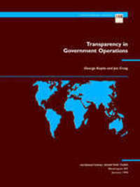 Book Cover for Transparency in Government Operations by George Kopits, J D Craig, International Monetary Fund