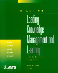 Book Cover for Leading Knowledge Management and Learning by Dede Bonner, American Society of Training Directors