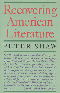 Book Cover for Recovering American Literature by Peter Shaw