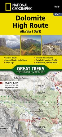 Book Cover for Dolomite High Route (Alta Via 1) Map by Nat Geo Maps