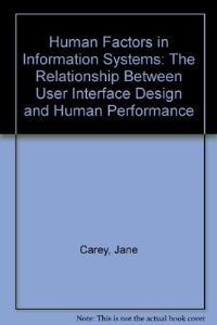 Book Cover for Human Factors in Information Systems by Jane Carey