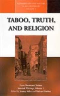 Book Cover for Franz Baermann Steiner Vol. 1 Taboo, Truth and Religion by Jeremy Adler, Richard Fardon