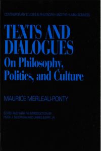 Book Cover for Texts and Dialogues by Maurice MerleauPonty