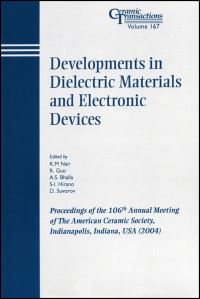 Book Cover for Developments in Dielectric Materials and Electronic Devices by American Ceramic Society, K M Nair