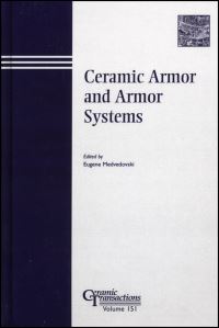 Book Cover for Ceramic Armor and Armor Systems by Eugene Medvedovski, American Ceramic Society Meeting, Ceramic Armor and Armor Systems Symposium