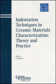 Book Cover for Indentation Techniques in Ceramic Materials Characterization by Ahmad G Solomah, American Ceramic Society, International Symposium on Indentation Techniques in Ceramic Materials Characterization