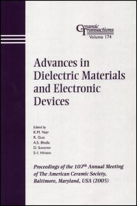 Book Cover for Advances in Dielectric Materials and Electronic Devices by K M Nair, American Ceramic Society, Preparation, Processing, Properties and Applications International Symposium on Advanced Dielectric Materials Design