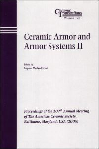 Book Cover for Ceramic Armor and Armor Systems II by Eugene Medvedovski, American Ceramic Society, International Symposium on Ceramic Armor and Armor Systems