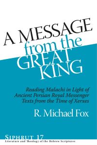 Book Cover for A Message from the Great King by Michael R. Fox