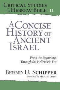 Book Cover for A Concise History of Ancient Israel by Bernd U Schipper